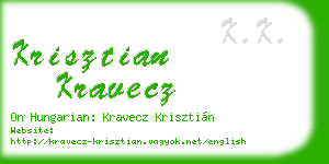 krisztian kravecz business card